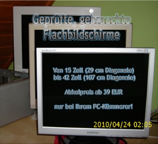 Gebrauchte TFT-Qualit�tsmonitore